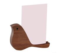 Porte-menu en bois style oiseau pour restaurants et cafés, support de numéro de table fabriqué à partir de bois de hêtre naturel et de noyer (noyer noir)