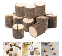 Porte Menu Mariage, 20pcs Porte Carte Bois, Marque Place Bois Forme Simple, Rustique Support Menu Mariage, Porte Menu pour Mariage, Bureau, Anniversaire, Photos, Mémo, Pince-Notes