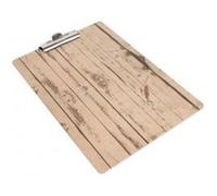 Porte-menu plaque effet bois clair - A4 - - Bois