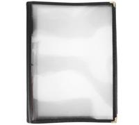 Porte menu Restaurant Pvc Transparent A4 6 Pages Noir Couverture Protège menu Résistant à L’eau Dossier Menu Restaurant Couverture Transparente