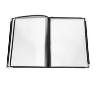 Porte-menus PVC Transparent à Feuillets pour Restaurants et Bistrots | Insertion Multiple, Protection D’angle Fiable, Style Élégant, pour Photos et Numéros de Table en Salle