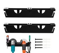 Porte-Meuleuse d'Angle | Support Pour Mur De Meuleuse D'Angle - 2 Pièces Rack pour Outils Électriques avec 2 Fentes et Crochets pour Cordon pour Rénovation Domestique Atelier et Banc de Travail