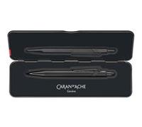 Caran d'Ache Porte-mine 844 Black Code 0,7 mm – Aluminium noir mat – 3 mines HB