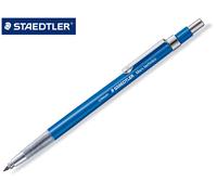 Staedtler Crayon à mine tombante Mars – clip métallique, mine HB, taille-mines intégré, bleu