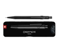 Porte-mines - CARAN D ACHE - 844 Black Code - 0 07 mm - Aluminium noir mat - 3 mines HB incluses