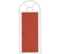 Porte Miniature en Bois avec Arche Rouge et Blanche - Rico Design(...) - rouge et blanc G