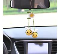 Porte-miroir de voiture au crochet en forme d'abeille, décor de pièce, ornement de voiture suspendu mignon en forme d'abeille bourdon, un cadeau pour les amateurs d'abeilles. Ornement de sac mignon en