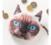 porte-monnaie 3D chats - marron