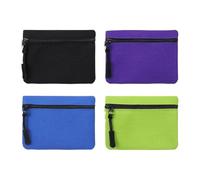 Porte-monnaie,4 pièces Mini sac à main en toile | Sac de voyage avec fermeture éclair, pour clés, cartes, écouteurs, pour adultes, école, banlieues, voyage