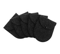 Porte-Monnaie,5 Porte-Monnaie en Feutre | Petite Pochette avec Bouton-Pression, Sac Portatif Imperméable pour Bonbons, Argent Liquide, Boucles d'oreilles, Rouge À Lèvres, Barrettes