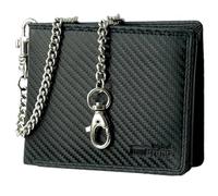 Porte-monnaie à chaîne Format paysage, noir carbone, m