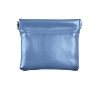 Porte-monnaie à clip en cuir synthétique orange rouge pour femme, Denim pâle, one size, Denim pâle