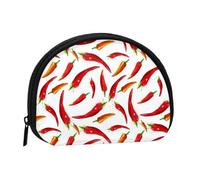 Porte-monnaie à encre avec imprimé piment et poivre, joli porte-monnaie pour femme, petit porte-monnaie