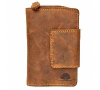 Porte-monnaie à fermeture éclair en cuir vintage GreenBurry 1815-25