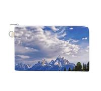 Porte-monnaie à fermeture éclair, grand Teton National Park imprimé, petit sac à cosmétiques, portefeuille portable, organisateur d'accessoires, style, taille unique, moderne, Style :, Taille unique,