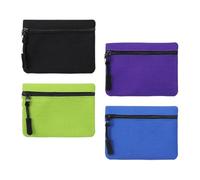 Porte-monnaie à fermeture éclair - Mini sac à main en toile - Petit portefeuille zippé pour clés, cartes, écouteurs, adultes, trajets scolaires, voyages, shopping