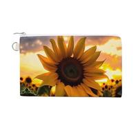 Porte-monnaie à fermeture éclair, sac portefeuille imprimé tournesol ferme, petit sac à cosmétiques, portefeuille portable, organisateur d'accessoires, style, taille unique, moderne, Style :, Taille