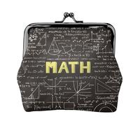 Porte-monnaie à impression mathématique pour l'école, portefeuille léger et minimaliste pour festivals de musique et concerts, Noir/blanc, One Size, Art déco.