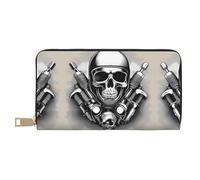 Porte-monnaie à main squelette avec pistolet - Tendance et polyvalent - Peut contenir des téléphones portables, des pièces de monnaie, des clés