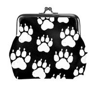 Porte-Monnaie à Motif de Patte de Chien à la Craie, Fermoir Baiser, Pochette à Bijoux Vintage