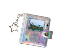 Porte-monnaie Album photo | Portatif Petit Porte-clés Rétro Mignon Double Face | Pour Famille Nouvel An Noël Vacances Fête Naissance Maison Voiture Grands Parents