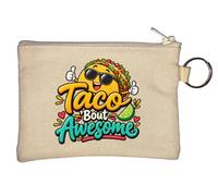 Porte-monnaie amusant en forme de taco avec pouce vers le haut, beige