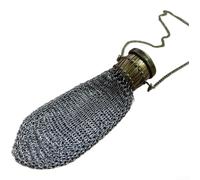 Porte-monnaie antique avec double maille, sac portefeuille compact vintage en métal pour collection de pièces britanniques ou usage quotidien, décoration de style rétro pliable en or, argent ou cuivre