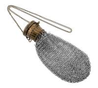 Porte-Monnaie Antique en Maille avec Couvercle Pivotant en Acier Inoxydable | Design Vintage Classique, Format Compact Portable, pour Collectionneurs et Amateurs D’antiquités, Style Rétro