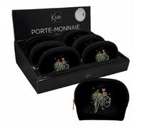 Porte-monnaie arrondi Chat Velo Kiub Bug Art Jewels - noir/orange/vert - 5x13,5x8,5 cm