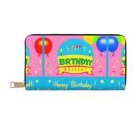 Porte-monnaie avec ballon « Happy Birthday » - Tendance et polyvalent - Peut contenir des téléphones portables, des pièces de monnaie, des clés