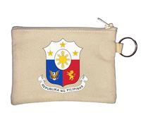 Porte-monnaie avec blason des Philippines Beige