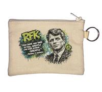 Porte-monnaie avec citation inspirante de Robert F Kennedy Beige