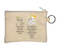 Porte-monnaie avec citation inspirante « It's a Shame for a Man » Beige