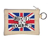 Porte-monnaie avec drapeau du Royaume-Uni Abolish The Monarchy Beige