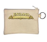 Porte-monnaie avec emblème de l'histoire et du patrimoine de l'Angleterre Beige