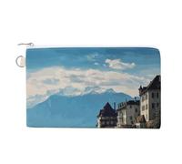 Porte-monnaie avec fermeture éclair pour homme et femme Motif lac Léman Suisse Taille unique Motif floral, Style :, Taille unique, Motif floral