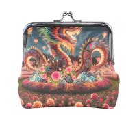 Porte-monnaie avec fermoir pour femme, motif nains de la Saint-Patrick, 11,4 x 10,4 cm, Dragon Lantern Festival Rouge, one size, Dragon Lantern Festival Rouge
