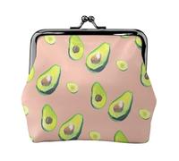 Porte-monnaie avec impression d'images d'avocat, portefeuille léger et minimaliste pour festivals de musique et concerts, Noir , Taille unique, Art Déco