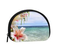 Porte-monnaie avec imprimé squelette intéressant pour femmes, filles et enfants, Fleur de mer Rose Lys, Taille unique, Pochette à monnaie