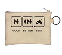 Porte-monnaie avec inscription « Girlfriend Good Two Girlfriends Better Gaming » - Beige