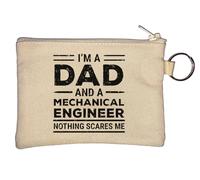 Porte-monnaie avec inscription « I'm A Dad and A Mechanical Engineer Nothing Scares Me » Beige