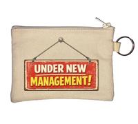 Porte-monnaie avec inscription « New Management » - Beige