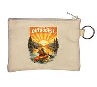 Porte-monnaie avec inscription « Paddling into the Sunset Adventure » Beige