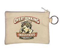 Porte-monnaie avec inscription « Transformer l'anxiété en productivité concentrée » Beige