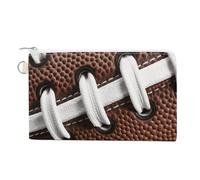 Porte-monnaie avec lacets de football américain avec porte-clés, joli porte-monnaie de voyage portable avec fermeture éclair pour homme et femme, style, taille unique, floral, Style :, Taille unique,