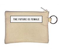 Porte-monnaie avec logo féministe « The Future is Female » - Beige