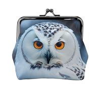 Porte-monnaie avec motif hibou enneigé, petit porte-cartes, pour homme et femme, pour le shopping et les sorties décontractées, noir, One Size, Art déco