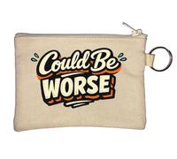 Porte-monnaie avec phrase optimiste sur les situations difficiles Beige