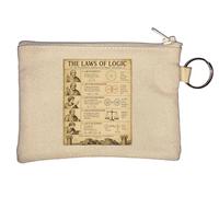 Porte-monnaie avec principes fondamentaux du raisonnement logique Beige