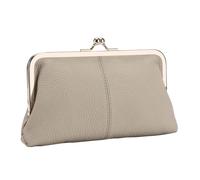 Porte-Monnaie avec Un Fermoir À Baiser Cuir PU Effet Vintage, élégant et